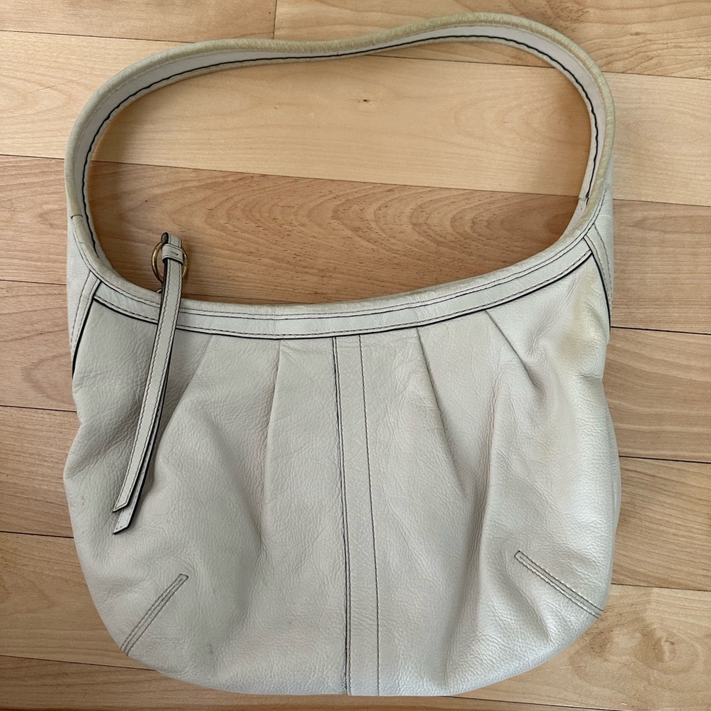 Vintage COACH ERGO HOBO y2k CREAM WHITE Leather IVORY SHOULDER BAG Project Bag
